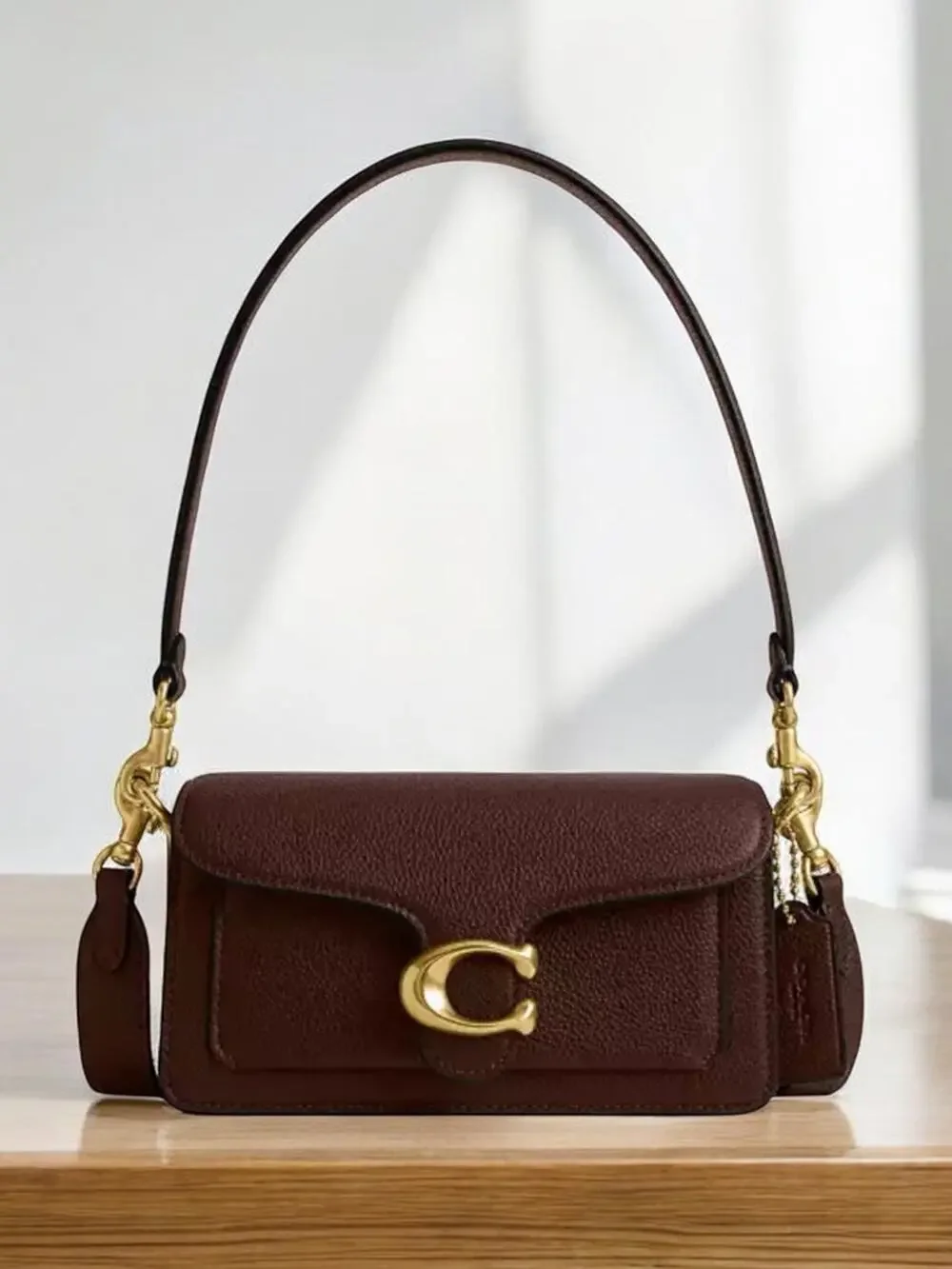 NWOT Coach CY201 Refined Pebble Leather Tabby 20 Shoulder Bag